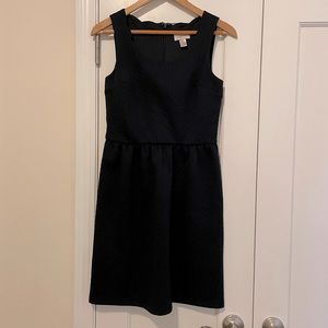 LOFT Navy Dress with Ruffle Hem